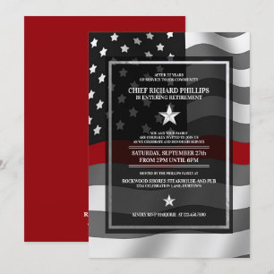 Party Einladung für das Ruhestand von Feuerwehrleu