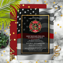 Party Einladung für das Ruhestand von Feuerwehrleu