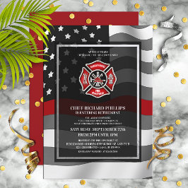 Party Einladung für das Ruhestand von Feuerwehrleu