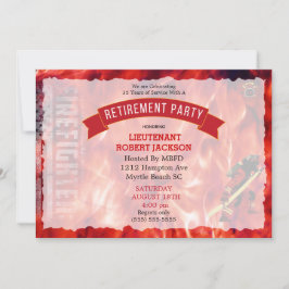 Party Einladung für das Ruhestand von Feuerwehrleu