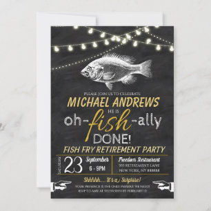 Party Einladung für das Ruhestand von Fischen