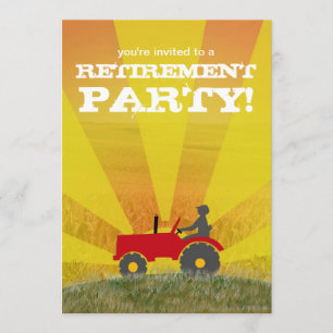 Party Einladung für das Ruhestand von roten oder g
