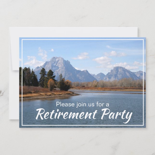 Party Einladung für das Ruhestand von See und Berg (Vorderseite)