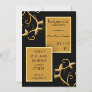 Party Einladung für das Schwarze und das Gold