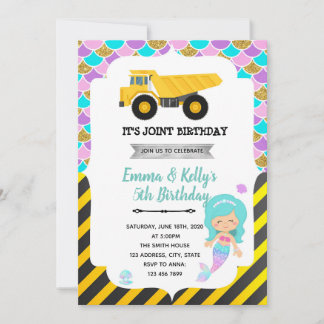 Party Einladung für den Mermaid-Bau