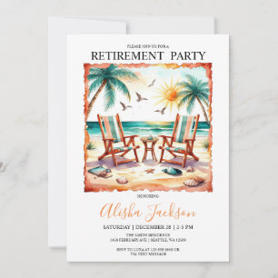Party Einladung für die Altersversorgung - Beach L