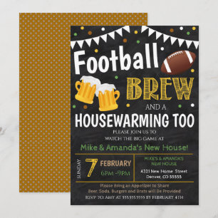 Party Einladung für Fußball und Bierbrauerei