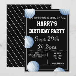 Party Einladung für Golfball