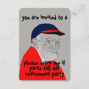 Party Einladung für männliche Altersversorgung