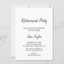 Party Einladung für Minimalistische Altersversorgu