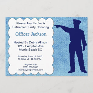 Party Einladung für Polizeibeamte