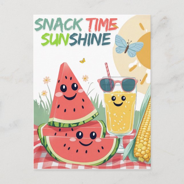 Party Einladung für tropische Leckereien - Sweet S Postkarte (Vorderseite)