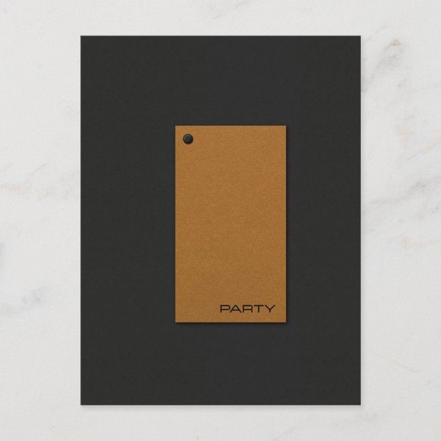 Party Einladung gedreht (Vorderseite)