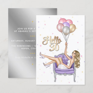 Party Einladung Girly 30. Geburtstag