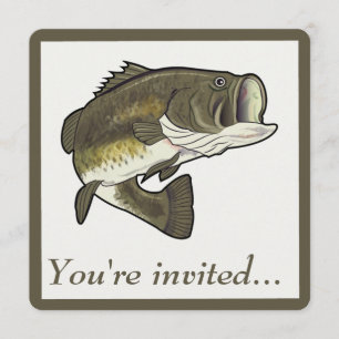Party Einladung: Largemouth-Bass Einladung