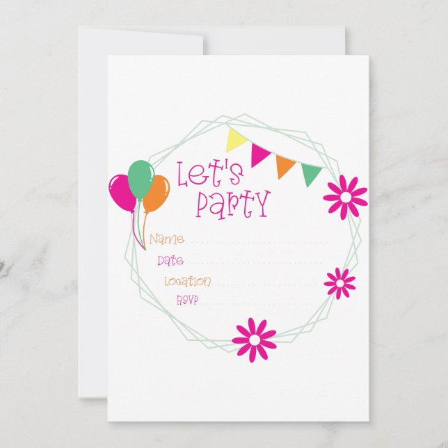 Party Einladung lasse (Vorderseite)