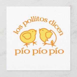 Party Einladung Los Pollitos Dicen