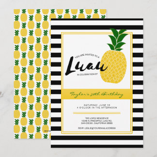 Party Einladung Luau Pineapel