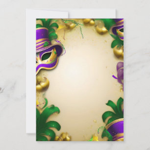 Party Einladung - Mardi Gras Design