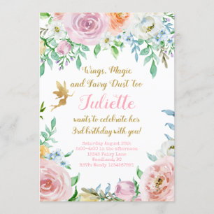 Party Einladung mit Blumengebäck, Einladung zur Fa