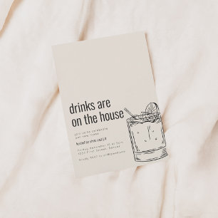 Party Einladung mit Cocktail