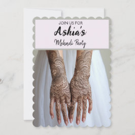Party Einladung personalisiert Mehndi/Henna