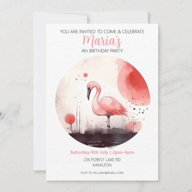 Party Einladung personalisierter Kindergeburtstag (Vorderseite)