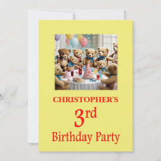 Party Einladung Teddy Bears Party