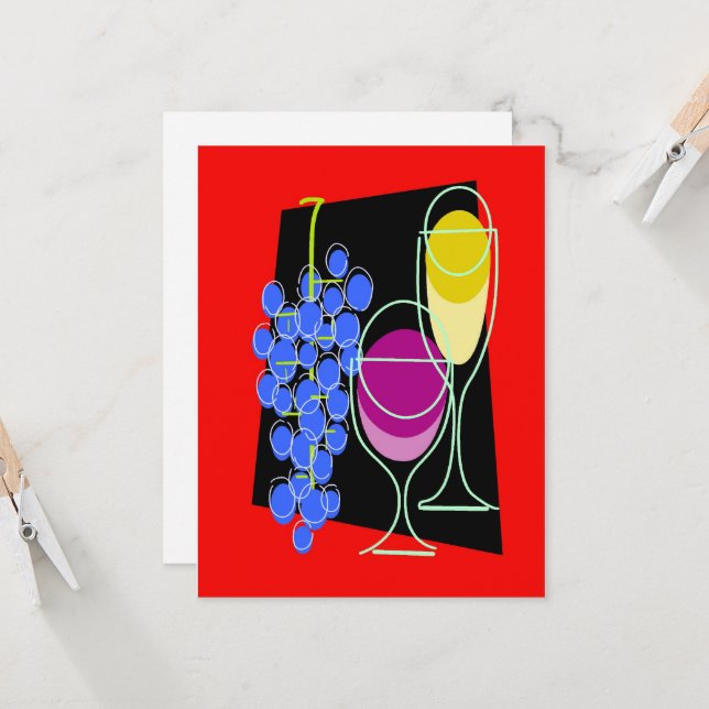 Party Einladung, Text hinzufügen, (Vorderseite/Rückseite Beispiel)