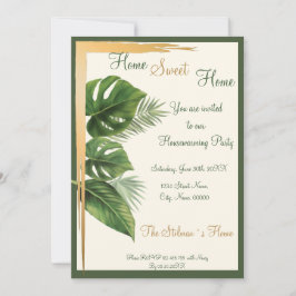 Party Einladung Tropical Palm Housewarming