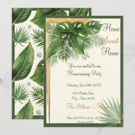 Party Einladung Tropical Palm Housewarming
