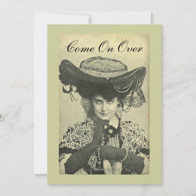 Party Einladung - Vintager Vixen Einladung! (Vorderseite)