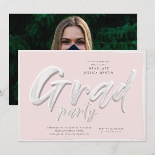 Party Einladung von Foto-Ink-Skript-Abschluss