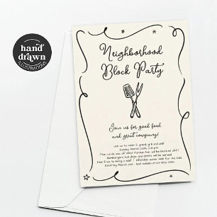 Party Einladung von Nachbarschaftsblöcken