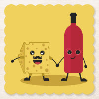 Party Einladung von Wein und Käse