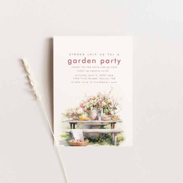 Party Einladung Watercolor Garden (Von Creator hochgeladen)