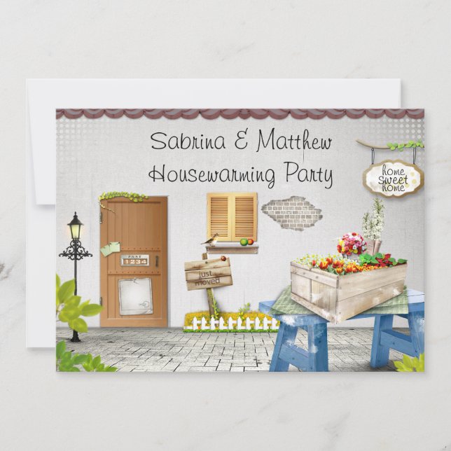 Party Einladung Whimiscal Garden Housewarming (Vorderseite)