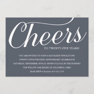 Party Einladung zum 25. Hochzeitstag