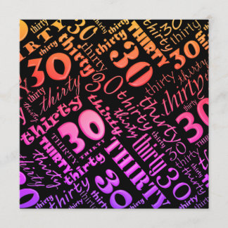 Party Einladung zum 30. Geburtstag