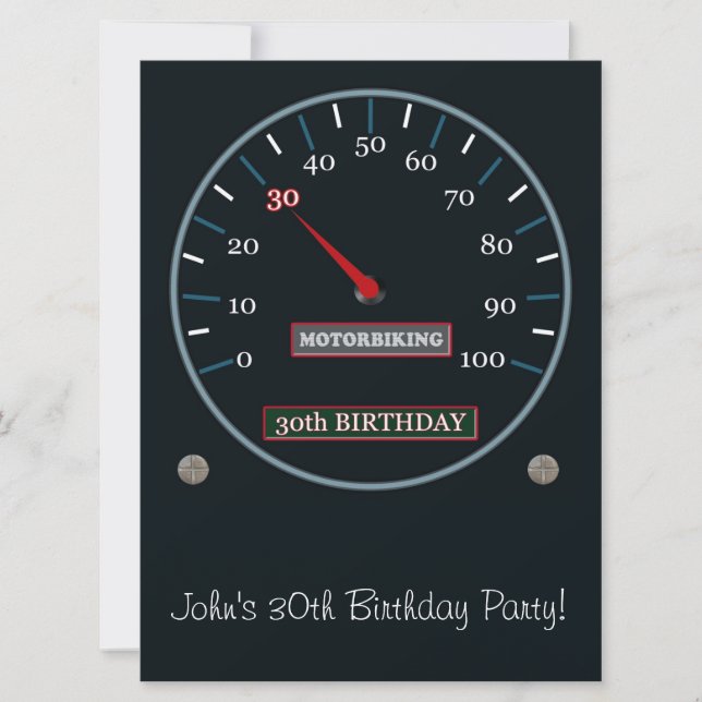 Party Einladung zum 30. Geburtstag (Vorderseite)