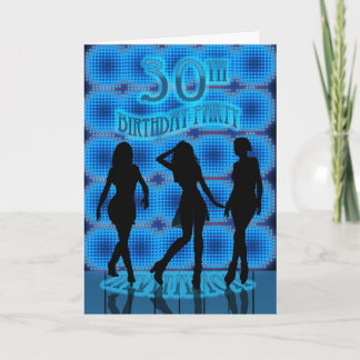 Party Einladung zum 30. Geburtstag, blaues Neon mi
