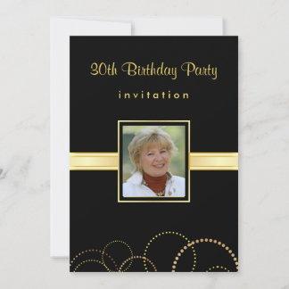 Party Einladung zum 30. Geburtstag - Foto optional