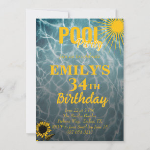 Party Einladung zum 34. Geburtstag