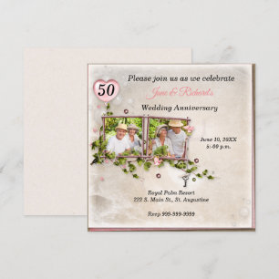 Party Einladung zum 50. Foto Hochzeit