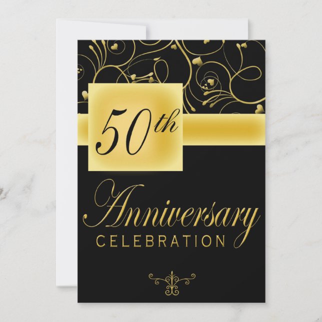 Party Einladung zum 50. Jahrestag (Vorderseite)