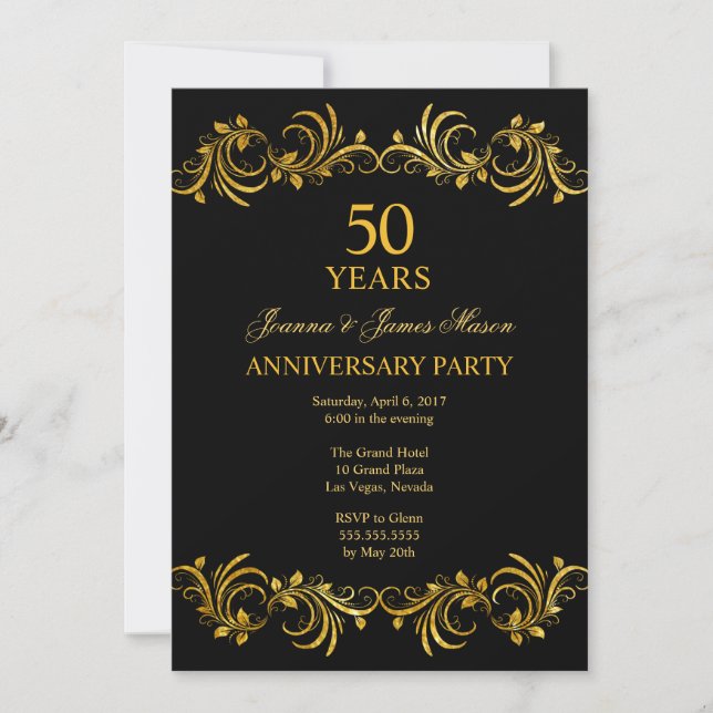Party Einladung zum 50-jährigen Jubiläum (Vorderseite)