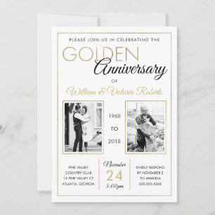 Party Einladung zum 50. Jubiläum, Imitate Gold