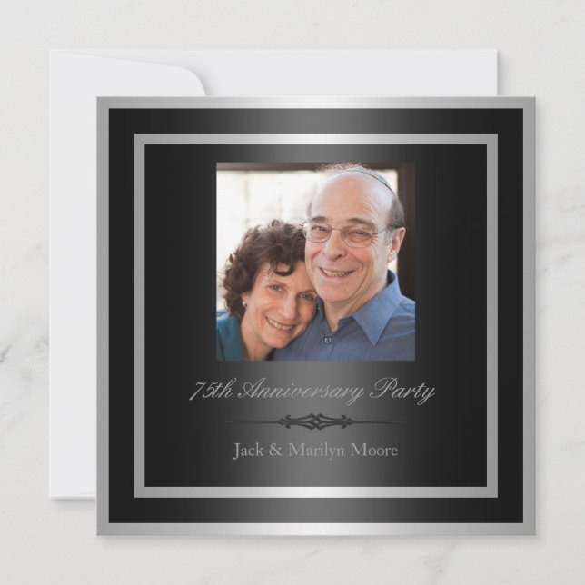 Party Einladung zum 75. Jahrestag (Vorderseite)