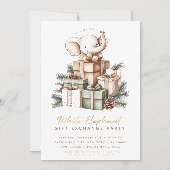 Party Einladung zum Austausch von Geschenkgutschei (Vorderseite)