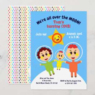 Party Einladung zum ersten Geburtstag eines Babys